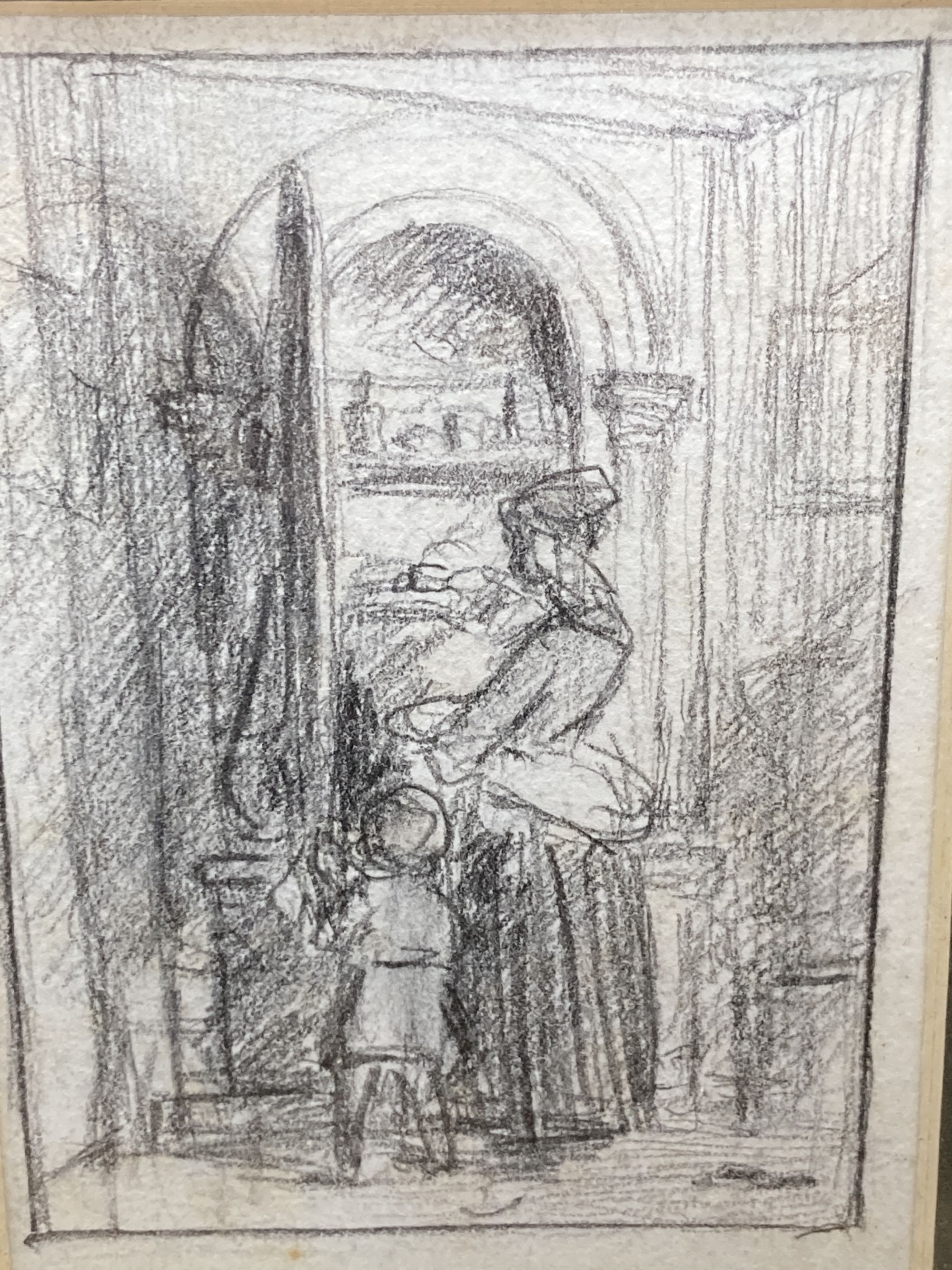 Four framed watercolours and drawings by George Smith (1829-1901) and 19 other drawings by the same artist. Studies for his oil paintin